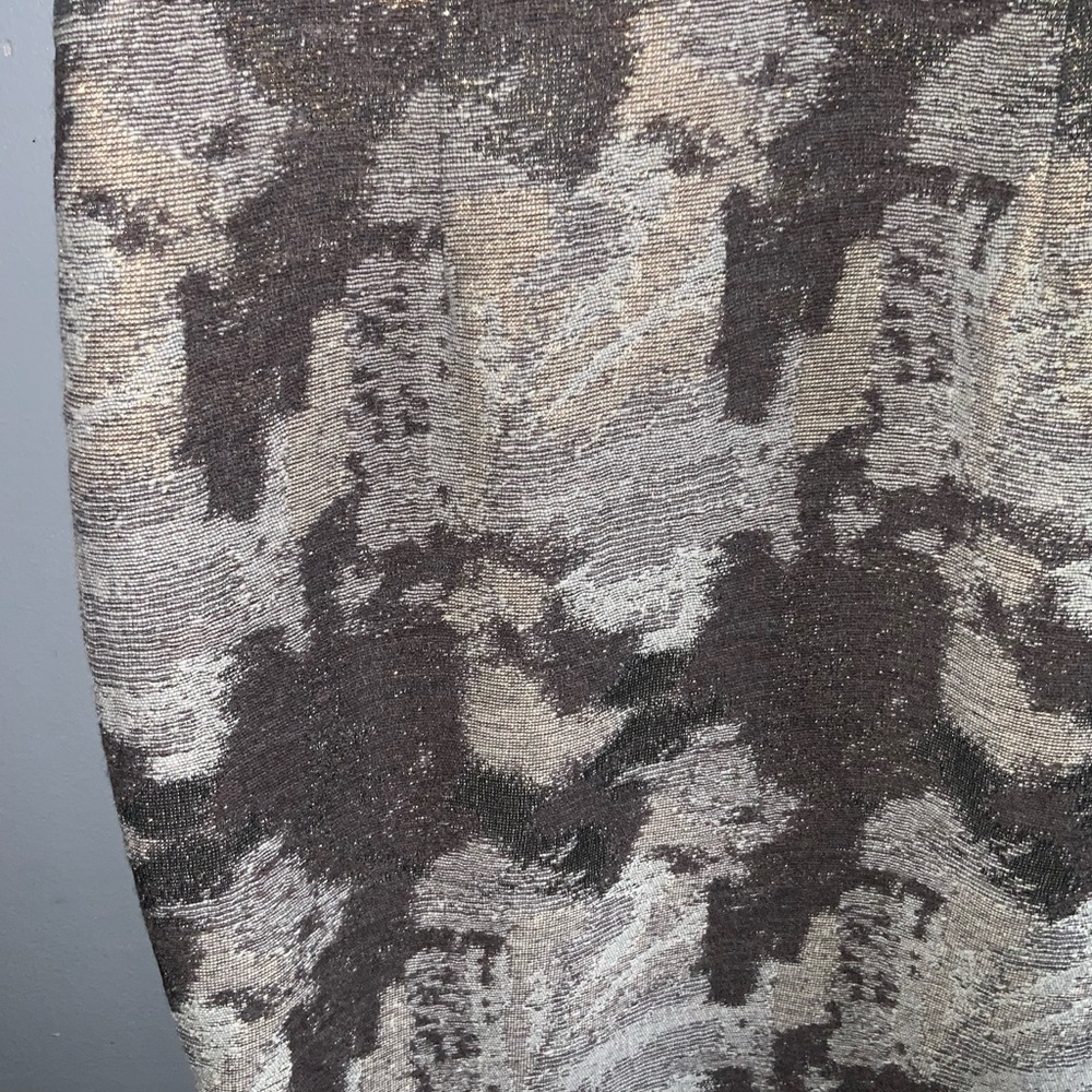 Banana Republic Brown Tan Wool Blend Metallic Sleeveless Sheath Career Dress 2 - Picture 6 of 13